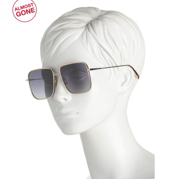 BVLGARI Gold 57mm Square Sunglasses - Picture 2 of 2